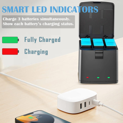 Bateriový box, nabíječka pro 3 akumulátory DJI Osmo Action