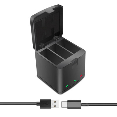 Bateriový box, nabíječka pro 3 akumulátory DJI Osmo Action