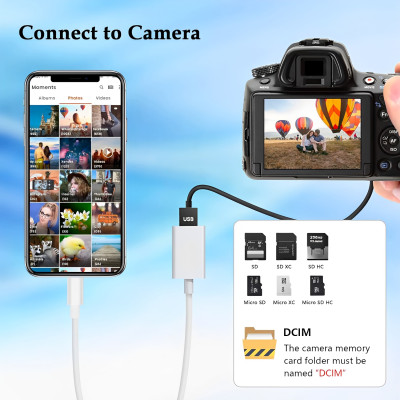 Adaptér USB pre iPhone, adaptér USB 3.0 na Lightning pre iPhone