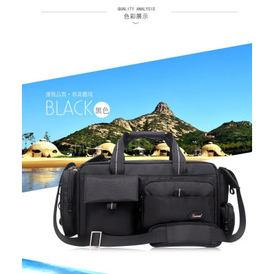 Taška na fotopríslušenstvo s popruhom cez rameno veľká 52 x 26 x 25 cm, čierna