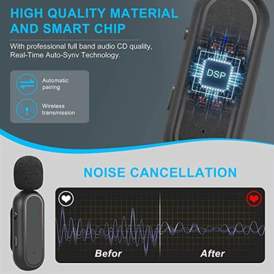 K61 USB-C - Bezdrôtový klopový mikrofón 2x s prijímačom pre telefón