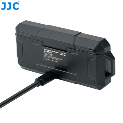 JJC Trojitá nabíječka baterií s funkcí čtečky karet Micro SD / TF, pro GoPro Hero 7, 6, 5 Black