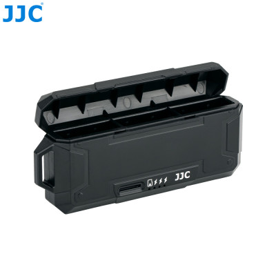 JJC Trojitá nabíječka baterií s funkcí čtečky karet Micro SD / TF, pro GoPro Hero 7, 6, 5 Black