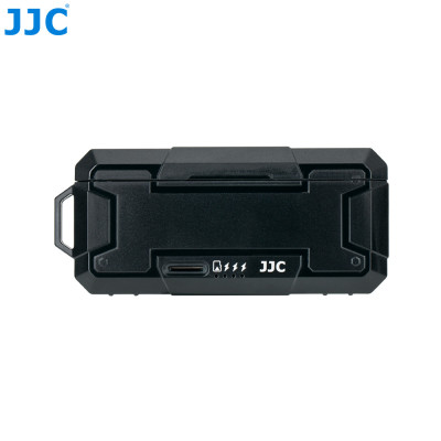 Trojitá nabíjačka batérií JJC s funkciou čítačky kariet Micro SD / TF, pre GoPro Hero 7, 6, 5 Black