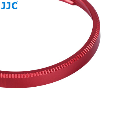 JJC Ozdobný kroužek objektivu pro RICOH GR IIIx červený