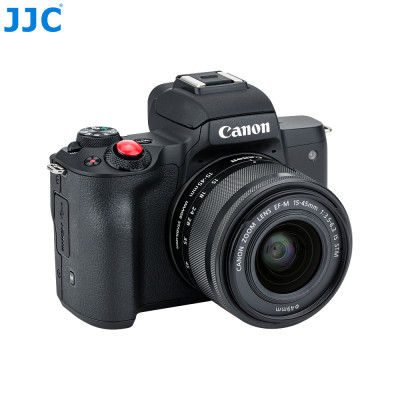 JJC SRB-NSBR Nalepovacie tlačidlo pre odskrutkovanú spúšť fotoaparátu, červené