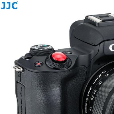 JJC SRB-NSBR Nalepovacie tlačidlo pre odskrutkovanú spúšť fotoaparátu, červené