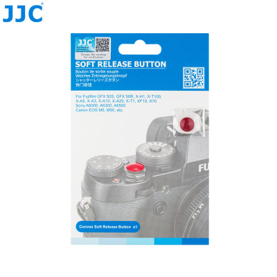 JJC SRB-NSBDR Nalepovacie tlačidlo pre odskrutkovanú spúšť fotoaparátu, tmavočervené