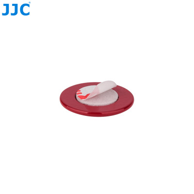JJC SRB-NSBDR Nalepovacie tlačidlo pre odskrutkovanú spúšť fotoaparátu, tmavočervené