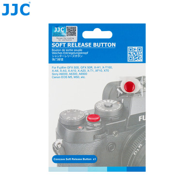 JJC SRB-NSCR   Nalepovací tlačítko na nešroubované spouště fotoaparátu, červené