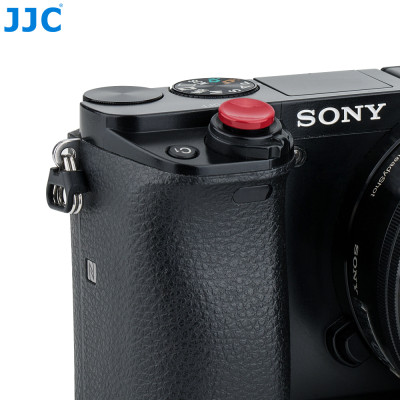 JJC SRB-NSCDR   Nalepovací tlačítko na nešroubované spouště fotoaparátu, tmavě červené