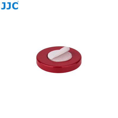 JJC SRB-NSCDR Nalepovacie tlačidlo pre odskrutkovanú spúšť fotoaparátu, tmavočervené