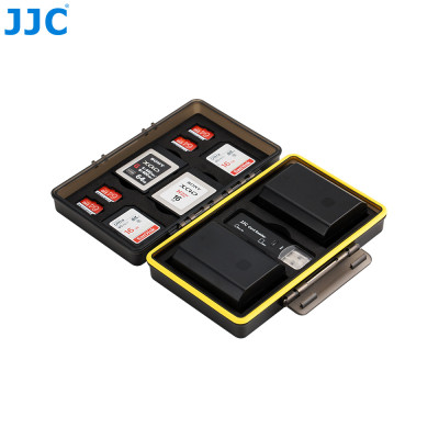JJC BC-3UN1 Plastový box na batérie NP, kartu SD, čítačku a ďalšie
