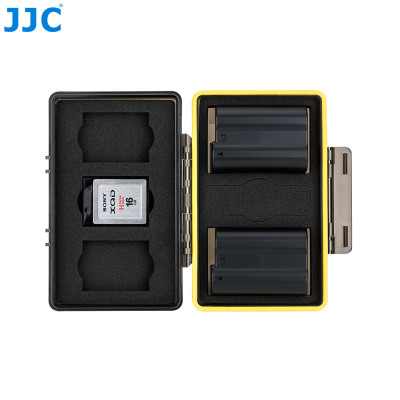 JJC BC-3XQD3   Plastový box na baterie Canon LP-E17 2 x ( např. ) + XQD Card x 3