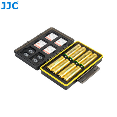 JJC BC-3SD6AA Plastový box na batérie AA x 8 ks + 6 kariet SD alebo 12 kariet Micro SD