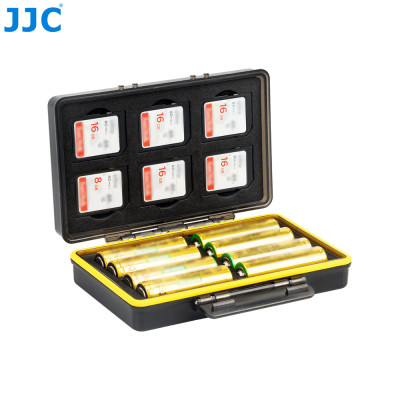 JJC BC-3SD6AA Plastový box na batérie AA x 8 ks + 6 kariet SD alebo 12 kariet Micro SD