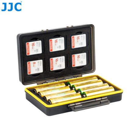 JJC BC-3SD6AA Plastový box na batérie AA x 8 ks + 6 kariet SD alebo 12 kariet Micro SD