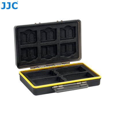 JJC BC-3SD6AA Plastový box na batérie AA x 8 ks + 6 kariet SD alebo 12 kariet Micro SD