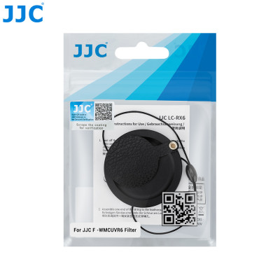 JJC Krytka objektivu LC-RX6 Pro použití s ultra tenkým vícevrstvým UV filtrem JJC F-WMCUVR6 L39