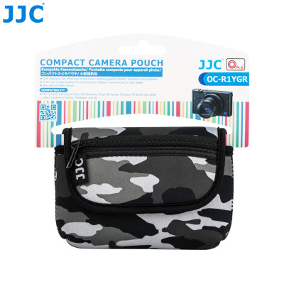 JJC OC-R1YGR Neoprénové puzdro na fotoaparát 135 x 90 x 50 mm, army grey