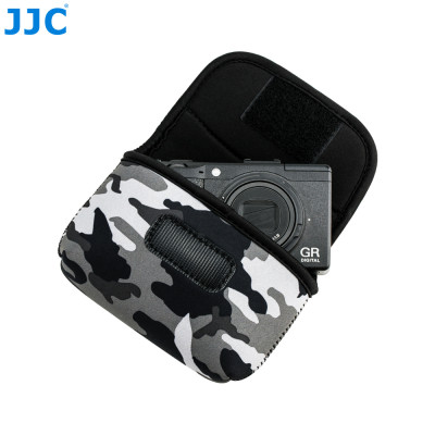 JJC OC-R1YGR Neoprénové puzdro na fotoaparát 135 x 90 x 50 mm, army grey
