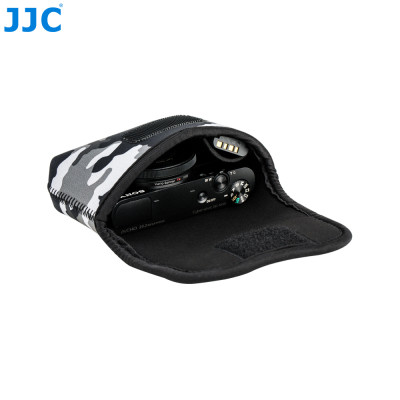 JJC OC-R1YGR   Neoprénové pouzdro na fotoaparát 135 x 90 x 50 mm, army šedé