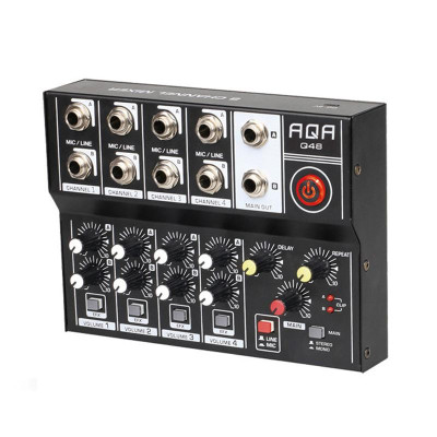 Mixážní pult Q48,  4 kanálový audio mixer