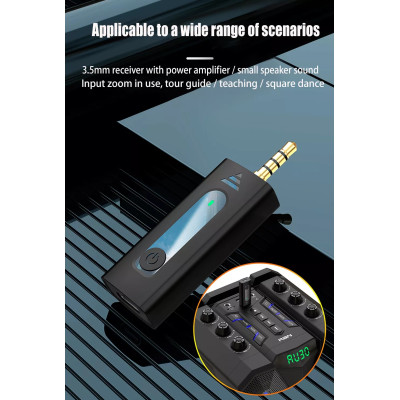 K35 Bezdrátový klopový mikrofon 2 x + příjímač s jackem 3,5mm