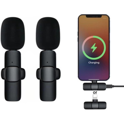 Bezdrôtový klopový mikrofón pre Iphone Lightning ( 2 x mikrofón + 1 x prijímač )