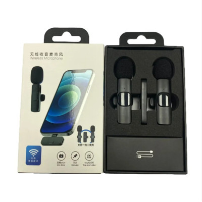 K9A Bezdrátový klopový mikrofon pro Iphone Lightning ( 2 x mikrofon + 1 x přijímač )