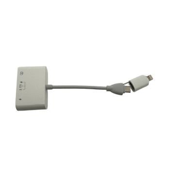 Káblový adaptér s USB-C / Iphone ( Lightning ) na USB a 2 x USB-C. Dokovací statív