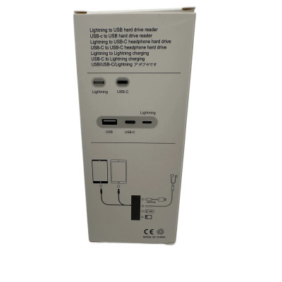 Kabelový adaptér s USB-C / Iphone ( Lightning ) na USB a 2 x USB-C. Dokovací statnice