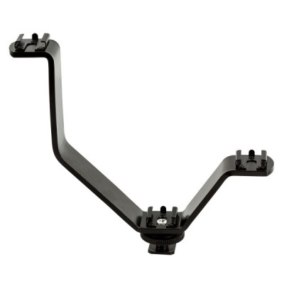 Hliníkový držák typu V pro světlo, blesk, mikrofon - 3 x Colt shoe pro DSLR fotoaparáty a kamery