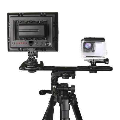 Univerzální držák na stativ, dvojitá prodlužovací tyč, se šrouby 1/4" rpo fotoaparát, blesk, světlo