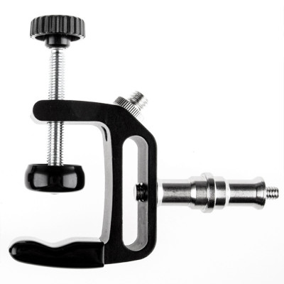 Kovový redukční adaptér (spigot) stříbrný se závitem 1/4" na 3/8", 68 mm