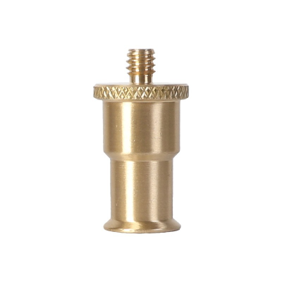 Spigot adaptér zlatý ze šroubu 1/4" na vnitřní závit 3/8", kolík 5/8", délka 30 mm