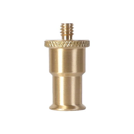 Spigot adaptér zlatý ze šroubu 1/4" na vnitřní závit 3/8", kolík 5/8", délka 30 mm