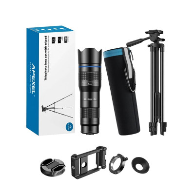 Teleobjektiv s Zoomem 20-40x pro mobilní telefon se stativem