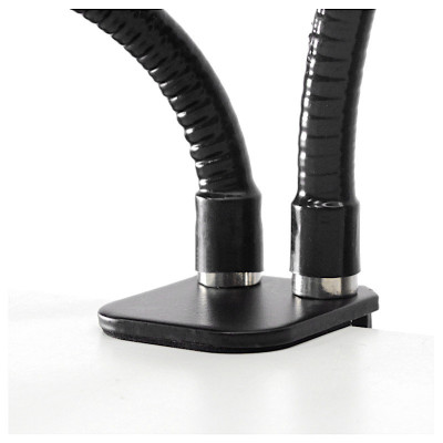 Dvojitý držiak telefónu s flexibilnými ramenami s úchytom na stôl