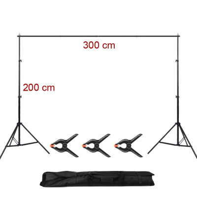 Konštrukcia pre zavesenie pozadia 3 x 2 m, statívy 200 cm + segmentový nosník 300 cm