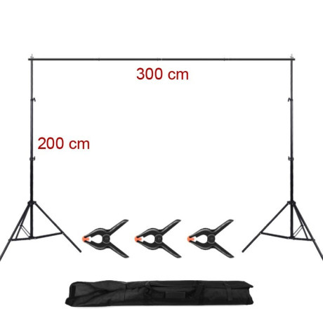 Konštrukcia pre zavesenie pozadia 3 x 2 m, statívy 200 cm + segmentový nosník 300 cm