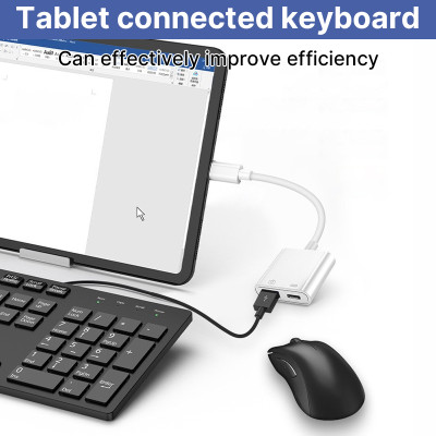 Redukce, převodník Lightning (Iphone) - USB + Lightning ( nabíjení, data )