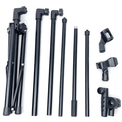 Kovový nastaviteľný mikrofónový stojan, výška 0,6 - 1,7 m