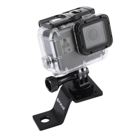 PULUZ pevný držák na motocykl z hliníkové slitiny s adaptérem a šroubem pro GoPro, Insta360, DJI a další akční kamery (zlatá)