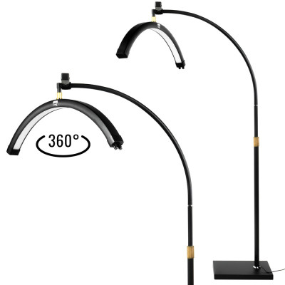 MITOYA LED MOON LIGHT 2700-5600K, kozmetická lampa na statíve [čierna]
