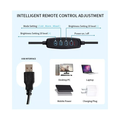 Set LED QX-260 12W kruhová lampa 26cm + stativ 180 cm