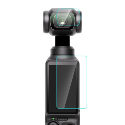 Tempered glass for lens and dipole protection for DJI OSMO Pocket 3 (transparent)