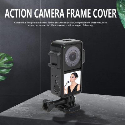 Flexible mount, cage for DJI Action 2, 2 x Cold Shoe