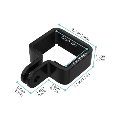 Holder, multi-functional frame for DJI Osmo Pocket 3 with 1/4" fitting