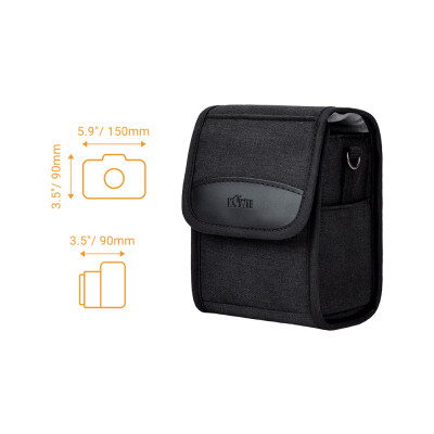 KIWIFOTOS Kompaktné puzdro na fotoaparát, čierne